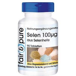 Fair & Pure® - Selenium tabletten 100µg van seleniumgist - vegan - zonder magnesiumstearaat - 90 tabletten
