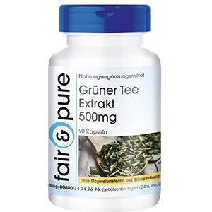Fair & Pure® - Groene thee extract 1000mg (Camilla sinensis) - 50% polyfenolen (o.a. EGCG) - vegan - zonder magnesiumstearaat - 90 capsules