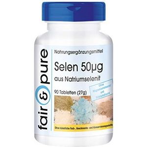 Fair & PureÂ® - Selenium 50Î¼g tabletten van natriumseleniet - vegan - gistvrij - zonder magnesiumstearaat - 90 selenium tabletten