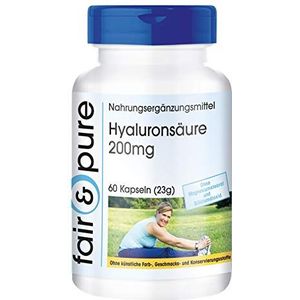 Fair & PureÂ® - Hyaluronzuur capsules 200mg - hoge dosering - gefermenteerd - vegan - zonder magnesiumstearaat - 60 capsules