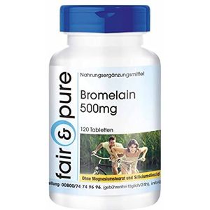 Fair & Pure® - Bromelaïne 1000mg dagelijkse dosis (2400 F.I.P) - 120 tabletten - hooggedoseerd ananase-enzym - zonder magnesiumstearaat