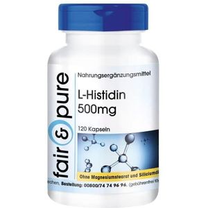 Fair & Pure® - L-histidine 500mg - vegan - zonder magnesiumstearaat - aminozuur - 120 histidine capsules