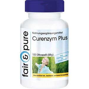 Fair & Pure® - Curenzym Plus - enzym complex met vertraagde werking - zonder magnesiumstearaat - 100 DRCaps - bevat bromelaïne - trypsine - chymotrypsine en rutoside (rutine)