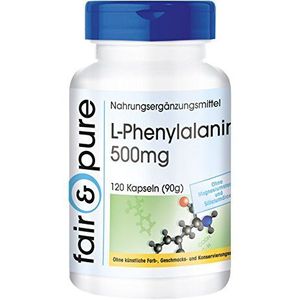 Fair & Pure® - L-fenylalanine 500mg - essentieel aminozuur - zonder magnesiumstearaat - vegan - 120 capsules
