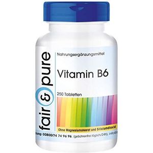 Fair & Pure® - Vitamine B6 tabletten - vegan - 250 tabletten - 22,5mg per tablet