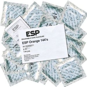 ESP Oranje - 144 gele condooms met sinaasappelaroma, fruitige condooms, voorraadverpakking