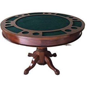 Kunibert Pokerspeeltafel poker/eettafel/roulette alles in één tafel, massief hout rond breedte 120cm