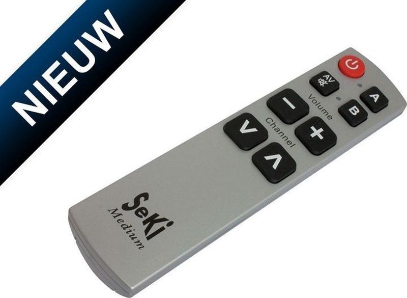 Universele afstandsbediening Seki medium grijs Makkelijke afstandsbediening zelf leerbaar