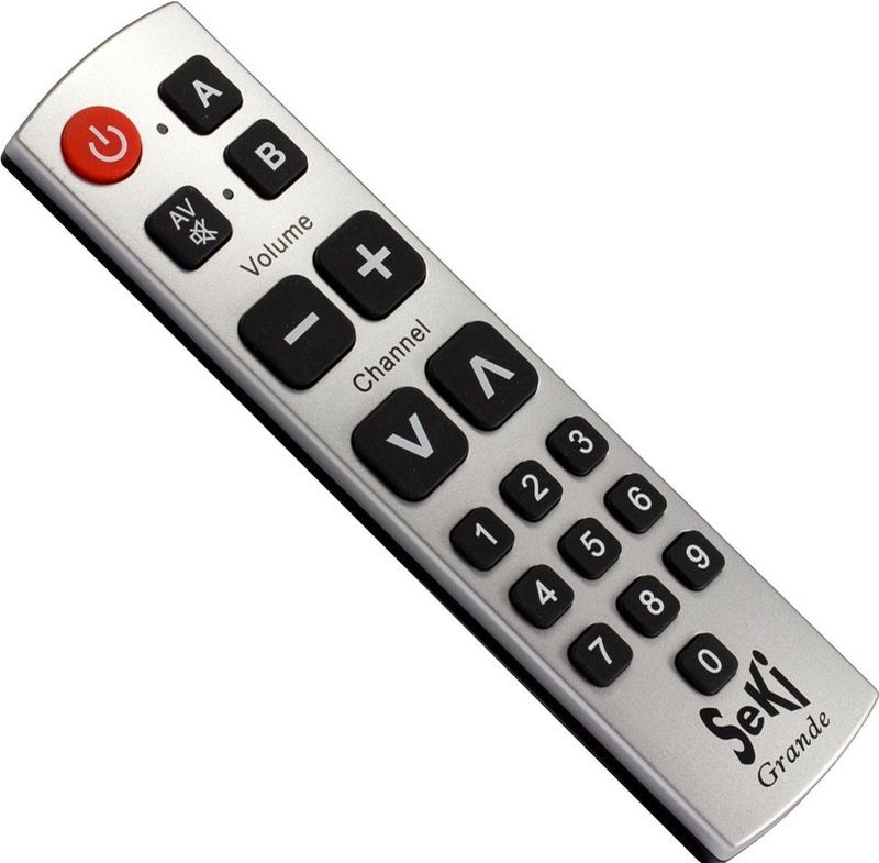 Universele afstandsbediening Seki Grande grijs Makkelijke afstandsbediening zelf leerbaar