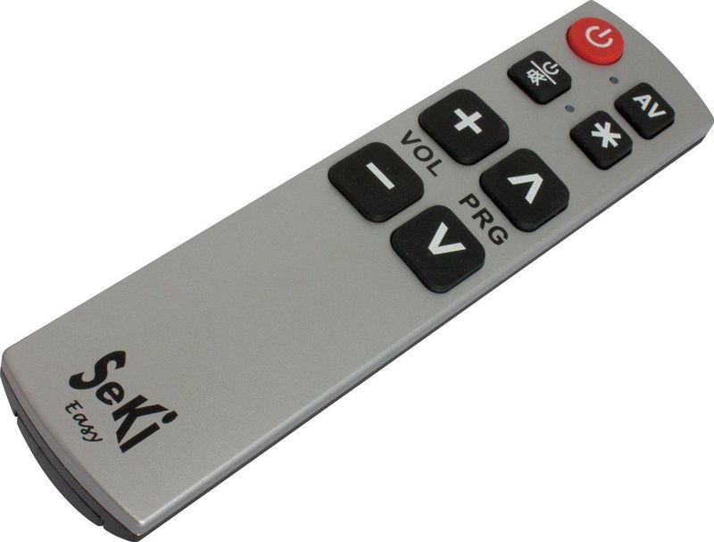 Universele afstandsbediening Seki Easy -werkt alleen op infrarood- Zwart/Zilver-Senioren - Slechtzienden