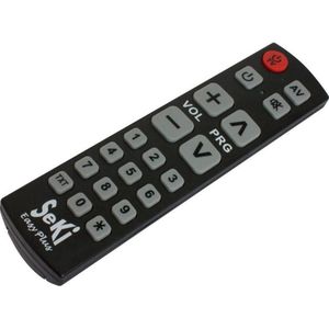 Senioren / Slechtzienden universele afstandsbediening Seki Easy Plus - Zwart