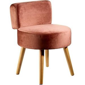 Echtwerk Fauteuil ""Milo"", gestoffeerde stoel, Scandinavische fauteuil, stoel met comfort, hoge rugleuning, zachte schuimvulling, voor woonkamer en leeshoek, houten poten, 44 x 58 cm, 4 kg, taupe