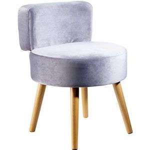Echtwerk Milo fauteuil, gestoffeerde stoel, Scandinavische stoel, comfortabele stoel, hoge rugleuning, zachte schuimvulling voor woonkamer en leeshoek, houten poten, 44 x 58 cm, 4 kg