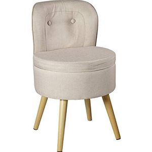 Echtwerk Fauteuil Vince - Gestoffeerde fauteuil - Scandinavische stoel - Comfortabele stoel met hoge rugleuning - Zachte schuimvulling - Woonkamer en leeshoek - Houten poten - 42 x 42 x 71 cm - 6,2 kg