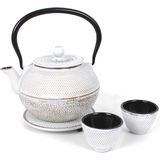 Teeservice aus Gusseisen creme 1,1L