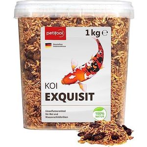 petifool Koi Exquisit Waterschildpadden en visvoer mix van zijderupsen, garnalen en gammarus 1 kg