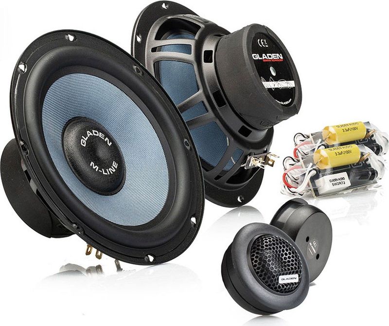Gladen Audio M165 G2 - Autospeaker - 16,5cm composet - 2 weg luidsprekers - 125 Watt