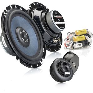 Gladen Audio M165 SLIM - Autospeaker - 16,5cm composet - 2 weg luidsprekerset - Ondiepe Shallow speakers - 135 Watt