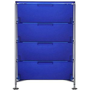 Kartell 2335L7 Container Mobil, 4 laden, blauw