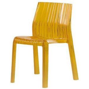 Kartell 5880E3 stoel Frilly oranje
