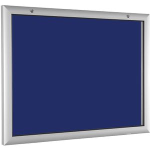 Vlakke vitrinekast, voor 8 x A4, gentiaanblauw