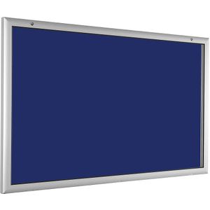 Vlakke vitrinekast, voor 21 x A4, gentiaanblauw