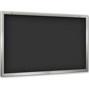 Vitrinekast voor binnen- en buitentoepassing, deuropening 180° naar beneden, extra groot, b x h = 1600 x 1025 mm, achterwand antracietgrijs RAL 7016
