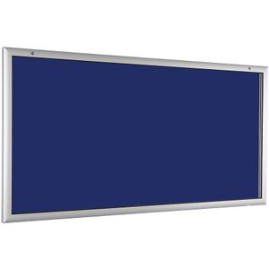 Vlakke vitrinekast, voor 24 x A4, gentiaanblauw