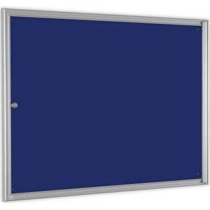 Vitrinekast BASIC, voor 8 x A4, gentiaanblauw