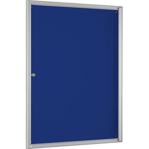 Vitrinekast BASIC, voor 9 x A4, gentiaanblauw