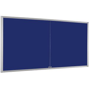 Vitrinekast BASIC, voor 24 x A4, gentiaanblauw