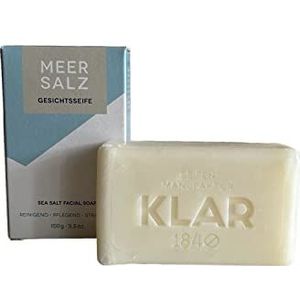 Clear Zeep, zeezoutzeep, 100 g, Cosmos gecertificeerd, palmolievrij, geschikt voor normale tot droge en schilferige huid, 10945