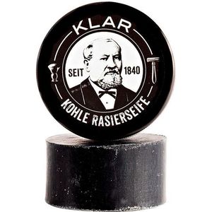 Klar - Scheerzeep - Actieve Kool - Aluminium Pot - Vrij van Plastic en Palmolie