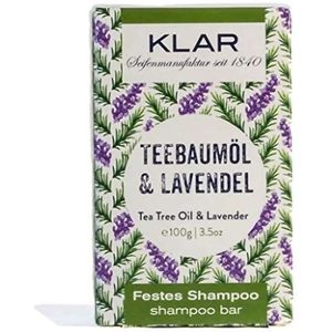 KLAR - Solid Shampoo - Tea Tree Olie & Lavendel - 100 g