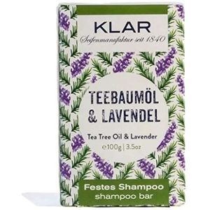 KLAR Tea Tree Olie & Lavendel Solid Shampoo Tea Tree Olie & Lavendel 100 g