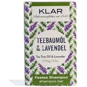 Klar Seifen Vaste shampoo theeboomolie & lavendel, 100 g