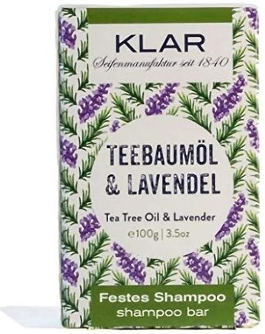 KLAR - Solid Shampoo - Tea Tree Olie & Lavendel - 100 g