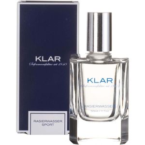 Klar Seifen After Shave 11348 Eau de rasage Sport 50 ml pour une sensation de fraîcheur longue durée, avec parfum frais et sportif