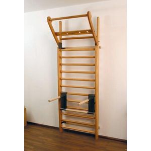 NOHRD Multi-Adapter voor Sportramen Notenboom – Optrekstang en Dipstation – Geschikt voor NOHRD Klimrek – Houten Fitnessaccessoire