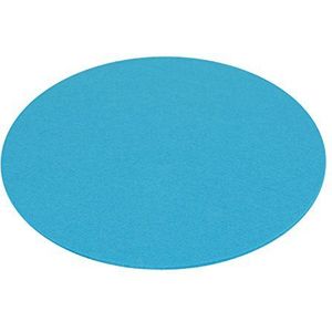 7even Vilten pad 33 cm rond blauw - cirkelvormige vilten mat eenzijdig 4 mm vilten pad Premium Exclusief ideaal voor vele klassiekers Sidechairs (33 cm, blauw)