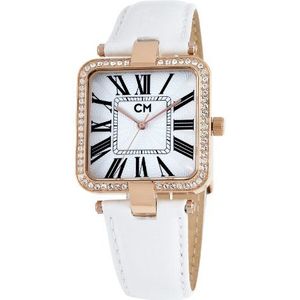 Carlo Monti - CM505-316 - dameshorloge - kwarts analoog - armband van wit leer