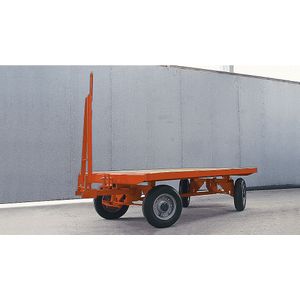 Aanhangwagen, 4-wielsbesturing met fuseeassen, laadvermogen 2 t, laadvlak 2,5 x 1,25 m, luchtbanden