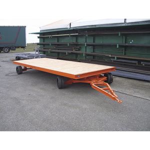 Zwaarlastaanhanger, 16 ton, draaischamel-besturing, laadvlak 3,6 x 1,6 m