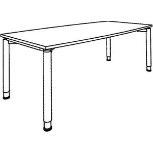 THEA - Vergadertafel, met 4 poten, breedte 1800 mm, lichtgrijs