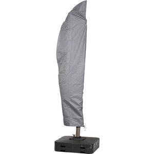 Beschermhoes voor zweefparasol frame gebogen | 280 cm x 40 / 95 / 65 cm | geschikt voor parasols tot Ø 450 cm | polyesterweefsel van het type Oxford 600D, kleur: grijs.