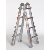 Waku Ladders Telescoopladder vouwladder - 4x4 treden - Werkhoogte 4.20m