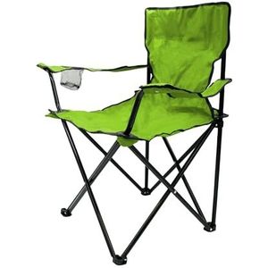 Spetebo Campingklapstoel met bekerhouder - limoengroen - campingstoel inklapbaar met draagtas - stoel opvouwbaar voor festival vrije tijd tuin vissersstoel belastbaarheid tot 100 kg