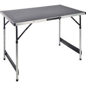 In hoogte verstelbare aluminium campingtafel, 100 x 60 cm, verstelbaar op 4 hoogtes (73, 80, 87 en 94 cm), handig inklapbaar