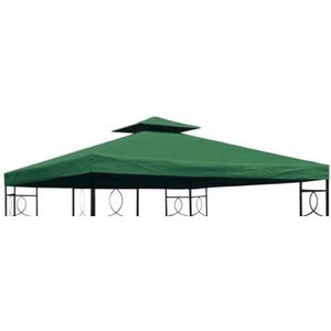 Paviljoen vervangend dak 3x3 meter - groen - waterdicht / schoorsteenafvoer - paviljoendak