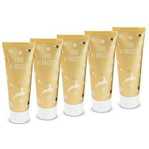 5 x Römer Wellness hand- & nagelcr�ème (75 ml) Aloë Vera, met liefdevolle ""Vrolijk Kerst"" opdruk - mooi cadeau, 5-pack